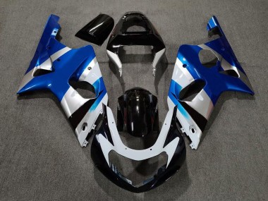 00-02 Gloss Blue and Silver OEM GSXR 1000 Fairings