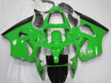 00-02 Gloss Green & Black ZX6R Fairings