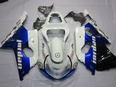 00-02 Jordan Blue and White GSXR 1000 Fairings