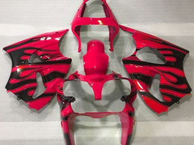 00-02 Red & Black Flame ZX6R Fairings