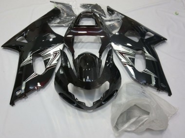 01-03 Black Silver GSXR 600-750 Fairings