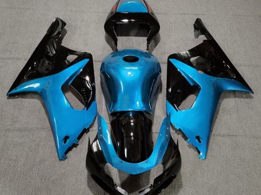 01-03 Gloss Light Blue and Black GSXR 600-750 Fairings