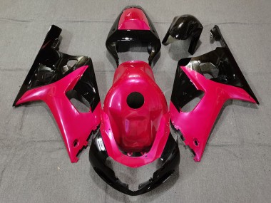 01-03 Gloss Pink and Black GSXR 600-750 Fairings