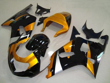 01-03 Gold and Black GSXR 600-750 Fairings