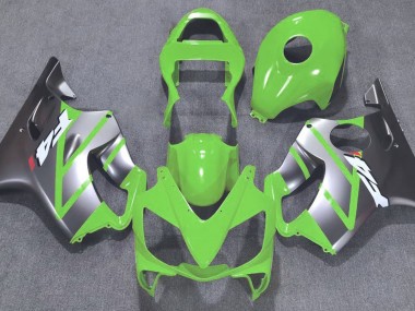 01-03 Green and Matte Silver CBR600 F4i Fairings