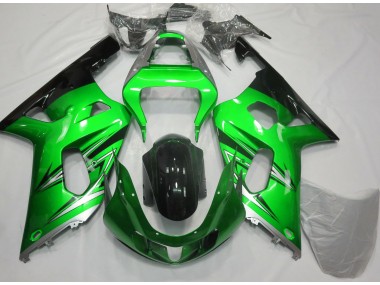 01-03 Green and Silver GSXR 600-750 Fairings