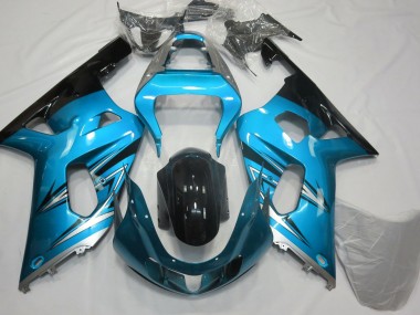 01-03 Light Blue and Silver GSXR 600-750 Fairings