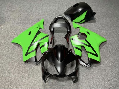 01-03 Matte Black and Green CBR600 F4i Fairings