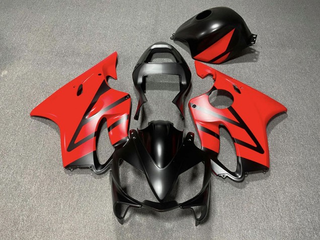 01-03 Matte Black and Red CBR600 F4i Fairings