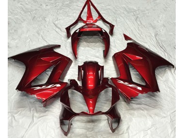 02-12 Deep Red Plain VFR800 Fairings