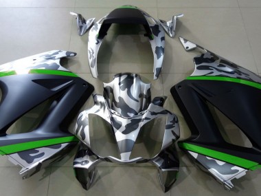 02-12 Grey Camouflage & Green VFR800 Fairings