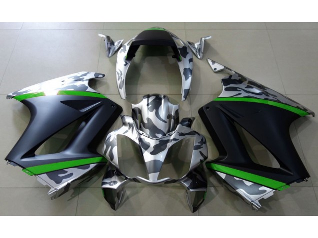 02-12 Grey Camouflage & Green VFR800 Fairings