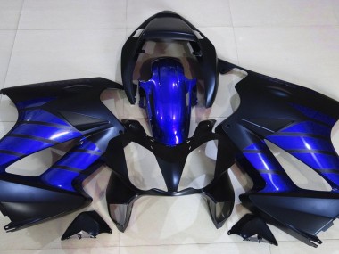 02-12 Matte Black & Blue VFR800 Fairings