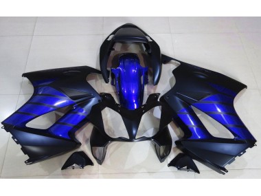 02-12 Matte Black & Blue VFR800 Fairings