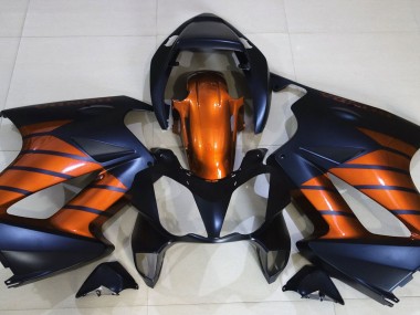 02-12 Matte Black & Orange VFR800 Fairings