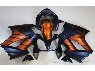 02-12 Matte Black & Orange VFR800 Fairings