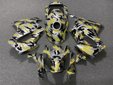 02-12 Yellow Camo VFR800 Fairings