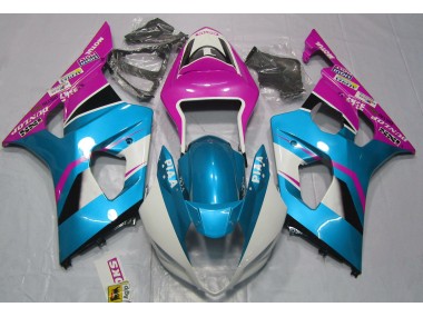 03-04 Gloss Blue and Pink GSXR 1000 Fairings