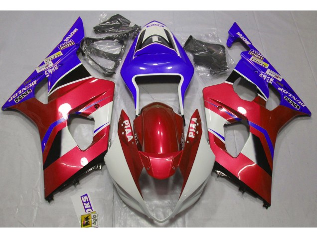 03-04 Gloss Candy Red and Blue GSXR 1000 Fairings