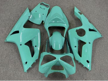 03-04 Gloss Cyan Plain ZX6R Fairings