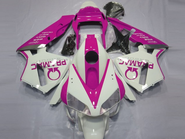 03-04 Gloss White and Pink PRAMAC CBR600RR Fairings