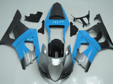 03-04 Light Blue Silver and Black GSXR 1000 Fairings