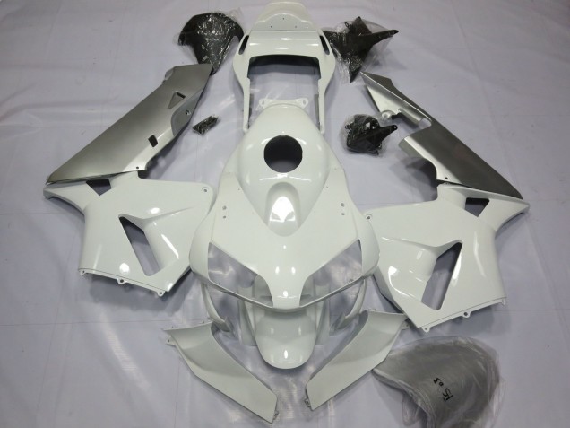 03-04 Silver and White CBR600RR Fairings