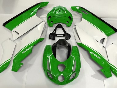 03-04 White Green and Black Ducati 749 999 Fairings