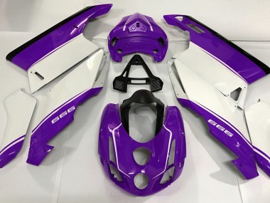 03-04 White Purple and Black Ducati 749 999 Fairings