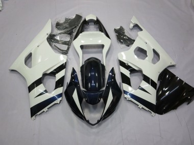 03-04 White and Black GSXR 1000 Fairings