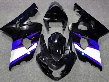 04-05 Gloss Black & Blue GSXR 600-750 Fairings