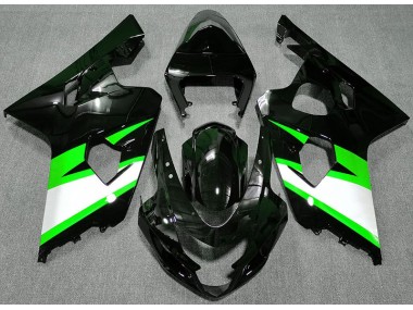 04-05 Gloss Black & Green GSXR 600-750 Fairings