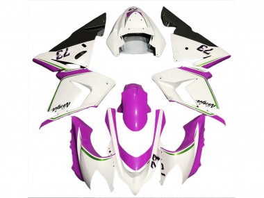 04-05 Gloss White & Pink ZX10R Fairings