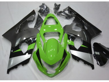 04-05 Green and Silver GSXR 600-750 Fairings