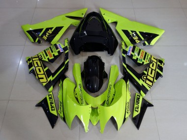 04-05 High Viz Yellow and Black ZX10R Fairings