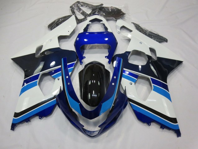 04-05 Light Blue White and Black GSXR 600-750 Fairings