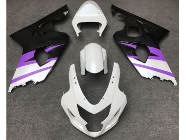 04-05 Matte White & Purple GSXR 600-750 Fairings