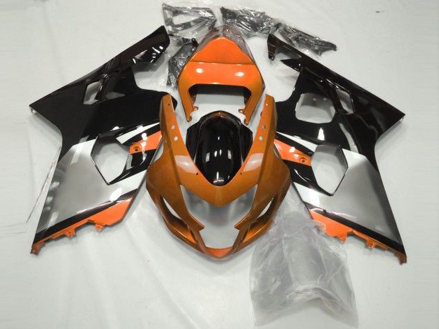 04-05 Orange Silver and Black GSXR 600-750 Fairings