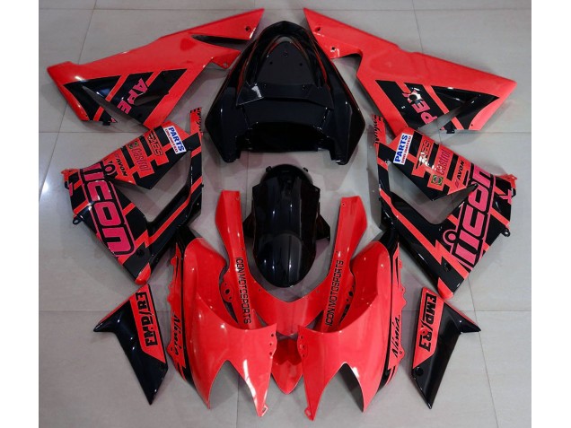 04-05 Red and Black & Logos ZX10R Fairings