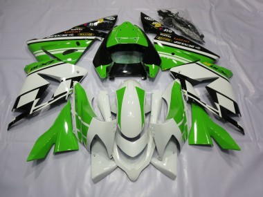 04-05 White Green ZX10R Fairings