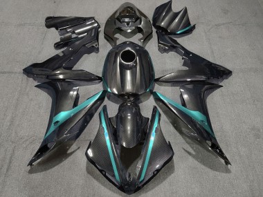 04-06 Carbon Fiber Style w Light Blue R1 Fairings