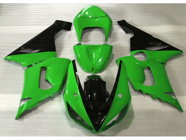 05-06 Gloss Green & Black ZX6R Fairings