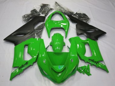 05-06 Green Black ZX6R Fairings