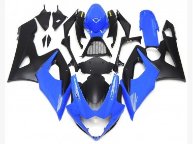 05-06 Light Gloss Blue and Matte Black Lowers GSXR 1000 Fairings