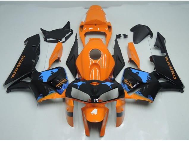 05-06 Orange and Black Splatter CBR600RR Fairings