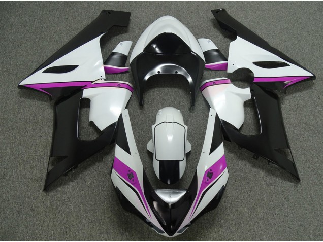 05-06 Pink White and Black ZX6R Fairings