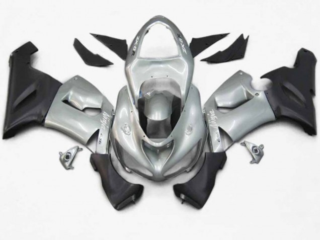 05-06 Silver Black Matte ZX6R Fairings