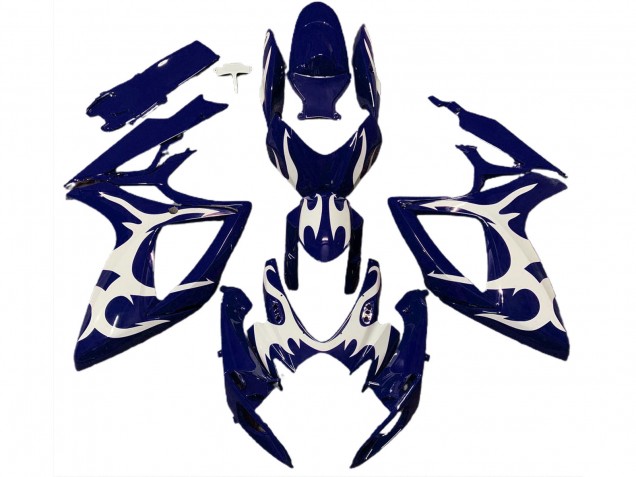 06-07 Dark Blue & White Design GSXR 600-750 Fairings