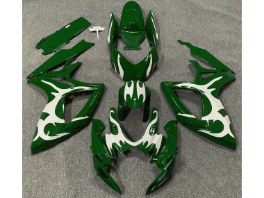 06-07 Dark Green & White GSXR 600-750 Fairings