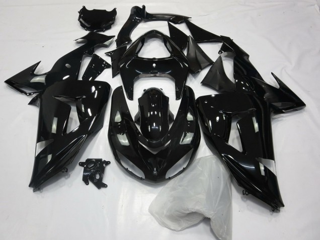 06-07 Gloss Black Plain ZX10R Fairings